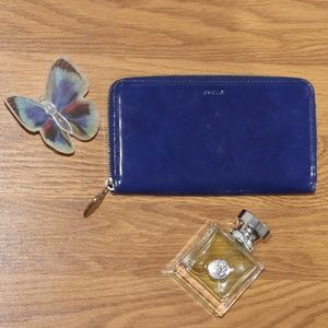 Blue FURLA zip Wallet